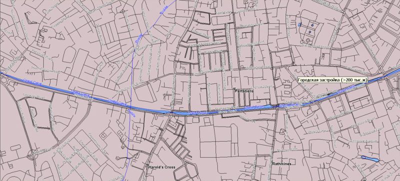 Ireland Island Vector Map in MIF / MID format simple and full all streets