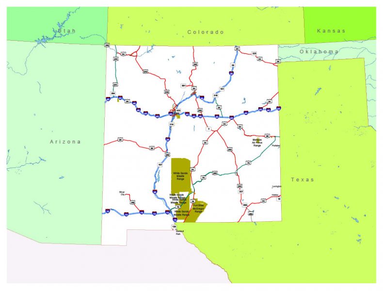 Free vector map State New Mexico US Adobe Illustrator and PDF download