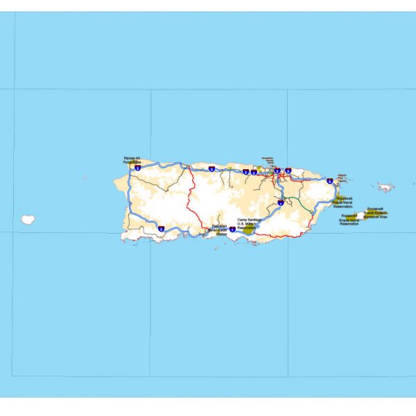 Free vector map State Puerto Rico US Adobe Illustrator and PDF download