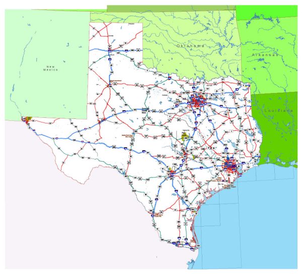 Free vector map State Texas US Adobe Illustrator and PDF download