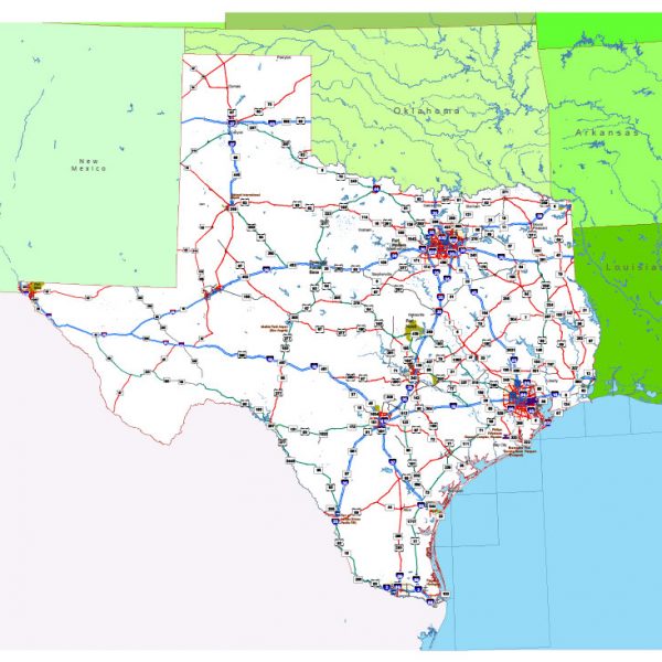 Free vector map State Texas US Adobe Illustrator and PDF download
