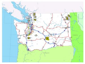 Free vector map State Washington US Adobe Illustrator and PDF download
