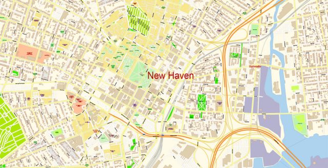 New Haven Connecticut US Map Vector - New Haven Connecticut Map Vectoe Gvl17b Ai 10 Ai Pdf 2 640x328