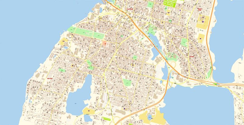 Newport Rhode Island Map Vector Exact City Plan detailed Street Map editable Adobe Illustrator in layers