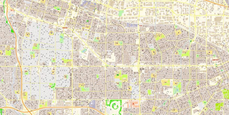 San Jose California Map Vector Exact City Plan extra detailed Street Map editable Adobe Illustrator in layers