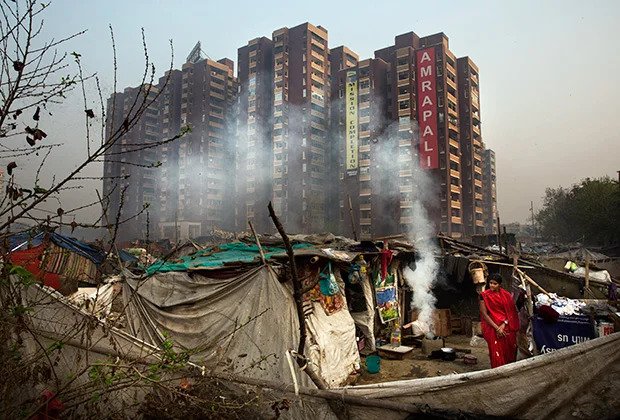 Many Dalits live in slums on suburbs of megacities