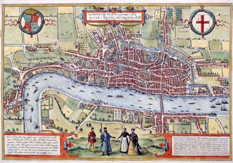 In the UK, found a very rare map of London in 1572