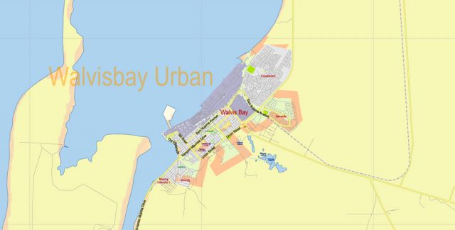 Layout Plan Namibia Namibia PDF Map Vector Exact Country Plan detailed 01 Road Admin Map ...