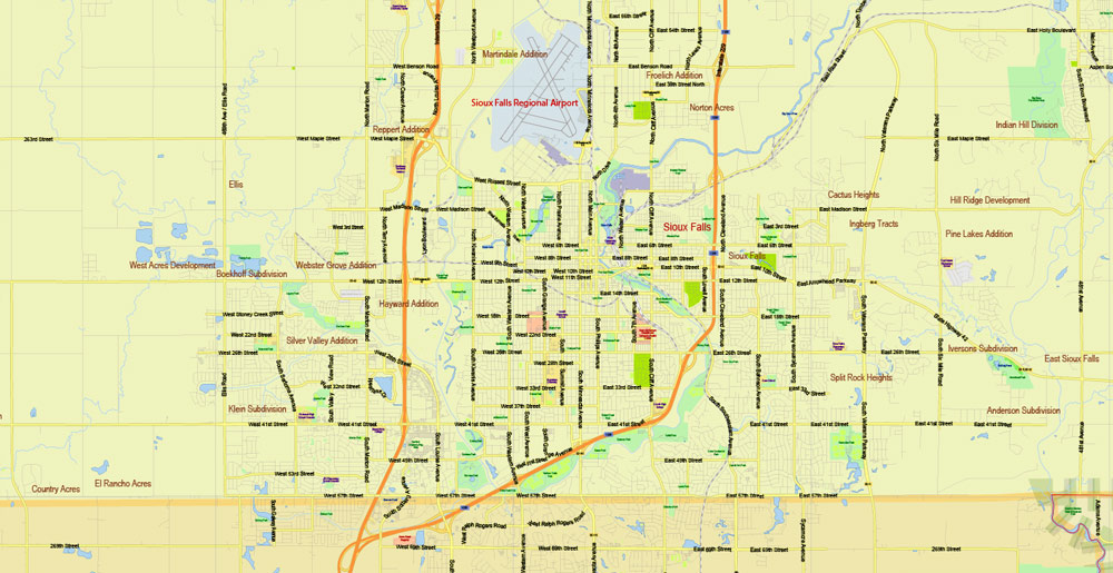 Urban plan Pierre South Dakota: Digital Cartography