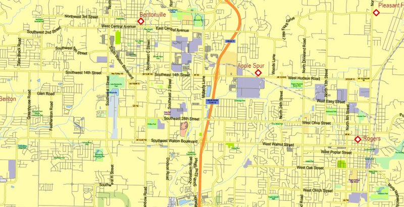 Arkansas US Map Vector Exact State Plan High Detailed Street Road Admin Map editable Adobe Illustrator in layers