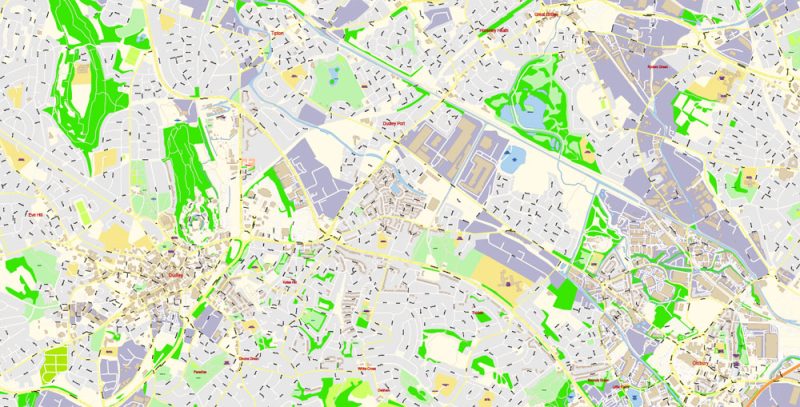 Birmingham UK Map Vector Exact City Plan High Detailed Street Map editable Adobe Illustrator in layers