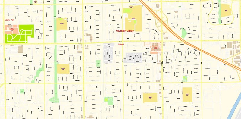 Los Angeles Metro NW California Map Vector Exact City Plan High Detailed Street Map editable Adobe Illustrator in layers