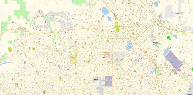 Los Angeles Metro NW California Map Vector Exact City Plan High Detailed Street Map editable Adobe Illustrator in layers