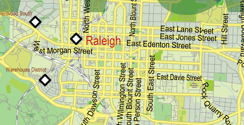 North Carolina US Map Vector Exact Plan High Detailed Road Admin Map editable Adobe Illustrator in layers
