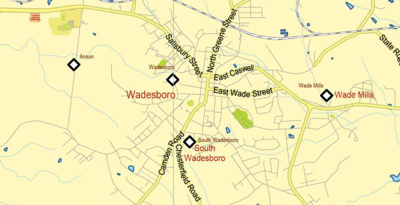 North Carolina US Map Vector Exact Plan High Detailed Road Admin Map editable Adobe Illustrator in layers