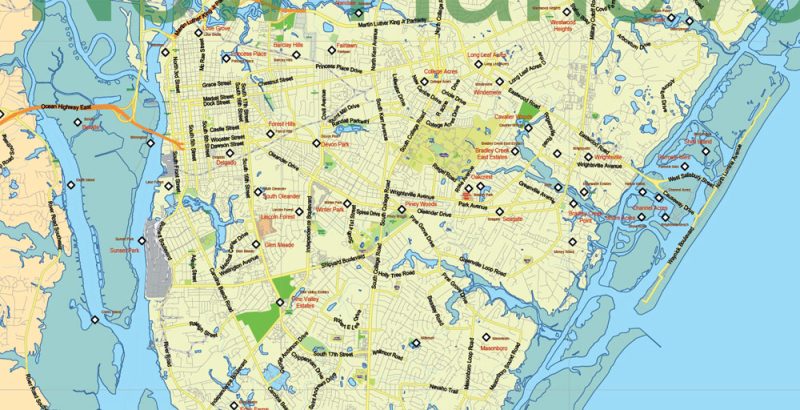 North Carolina US Map Vector Exact Plan High Detailed Road Admin Map editable Adobe Illustrator in layers