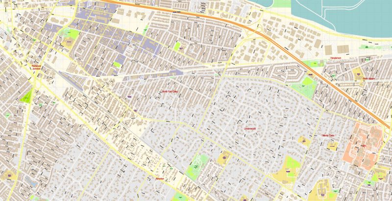 Palo Alto + Mountain View California US Map Vector Exact City Plan High Detailed Street Map editable Adobe Illustrator in layers
