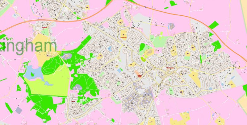 Berkshire UK England Map Vector Exact City Plan High Detailed Street Map editable Adobe Illustrator in layers