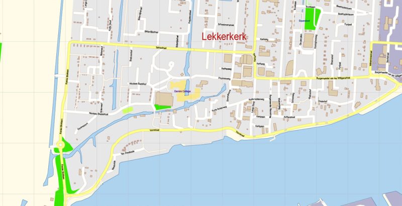 Rotterdam Netherlands Map Vector Exact City Plan High Detailed Street Map editable Adobe Illustrator in layers