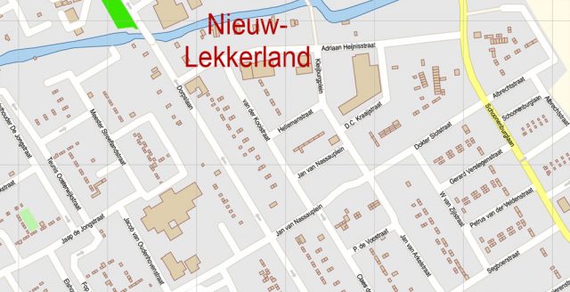 Rotterdam Netherlands Map Vector Exact City Plan High Detailed Street ...
