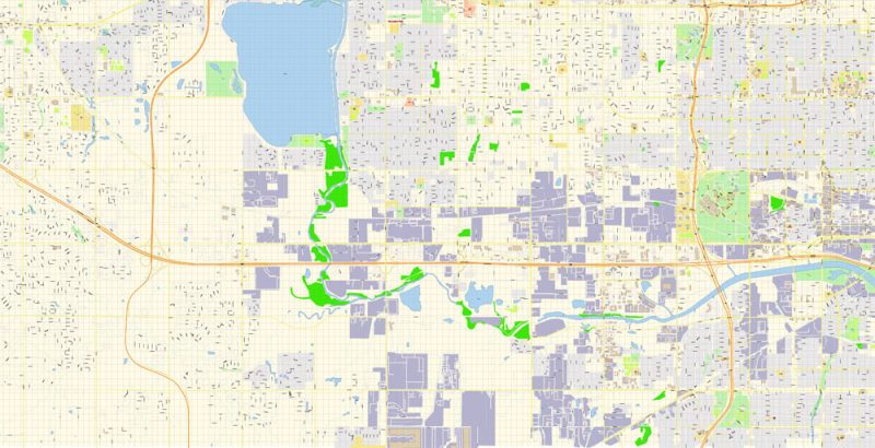 Bethany Oklahoma US PDF Map Vector Exact Plan High Detailed Road Admin Map editable Adobe PDF in layers