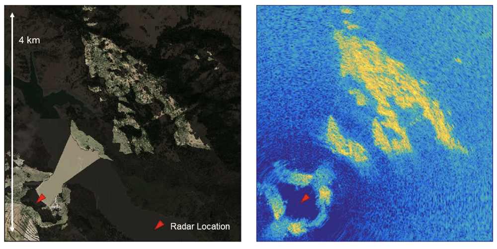 Test scene for CIRES InSAR capabilities at Anderson Dam in Northern California. Image: ESTF presentation, 2019.