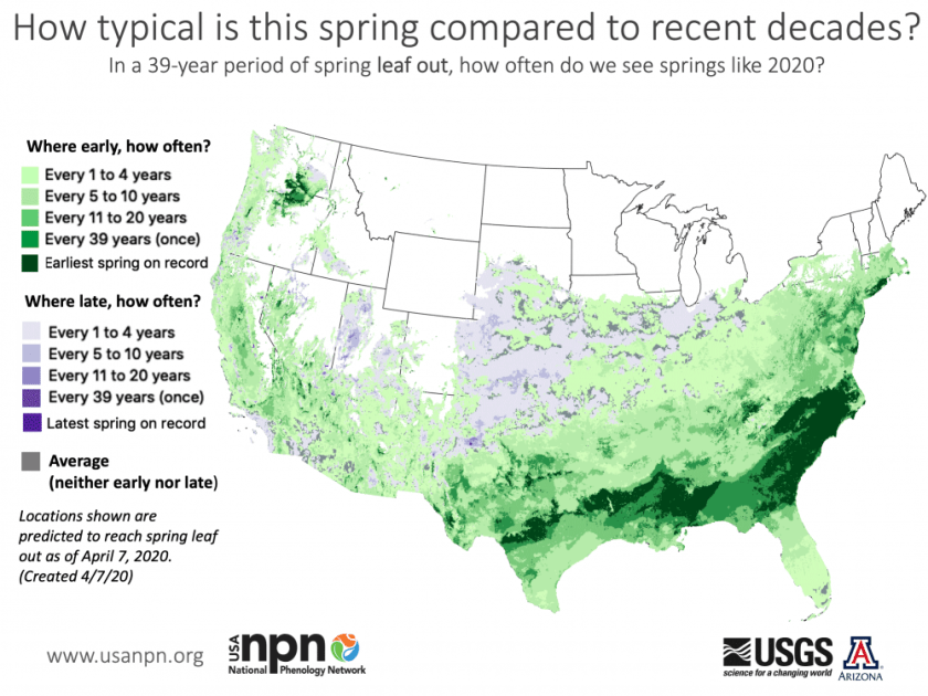 Vector Maps: These Maps Show How Early Spring Arrived in Parts of the United States