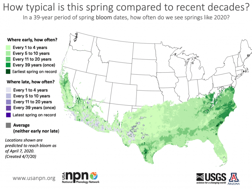 Vector Maps: These Maps Show How Early Spring Arrived in Parts of the United States