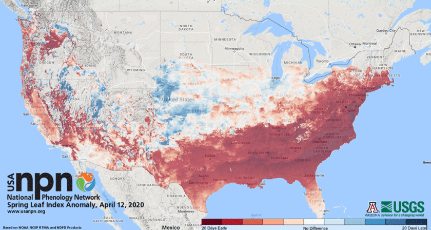 Vector Maps: These Maps Show How Early Spring Arrived in Parts of the United States
