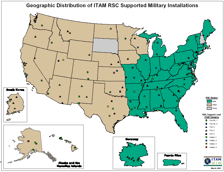 ITAM Regional Support Areas
