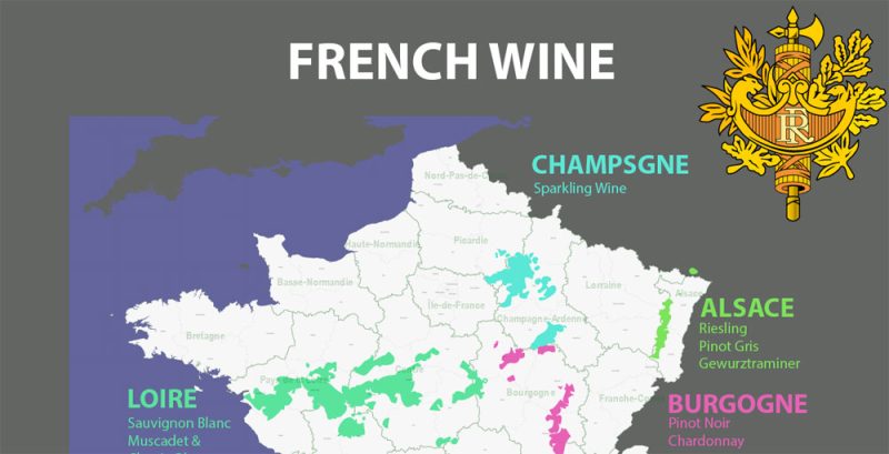 French Wine Country Admin Vector Map Editable Layered Adobe Illustrator