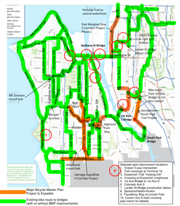Vector Maps: Bridge Closure Is a Chance for Sustainable Transportation to Thrive in West Seattle