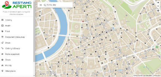 Vector Maps: Mapping Stores Open in Italy