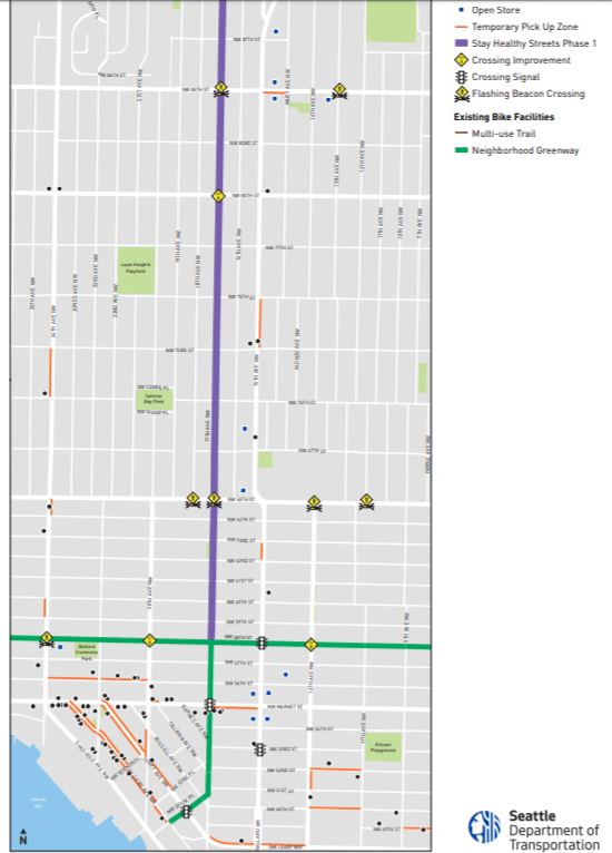 Vector Maps: Stay Healthy Streets Expands in Ballard, Lake City, Aurora, and Delridge for 20 Miles in All