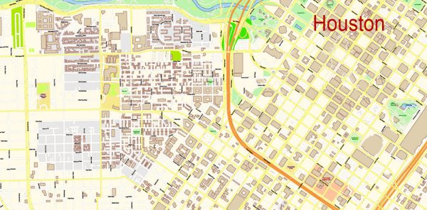Houston Texas US Map Vector Exact City Plan High Detailed Street Map Houston Texas Us Map Vector Gvl17b Ai 8 Ai Pdf 4 600x296