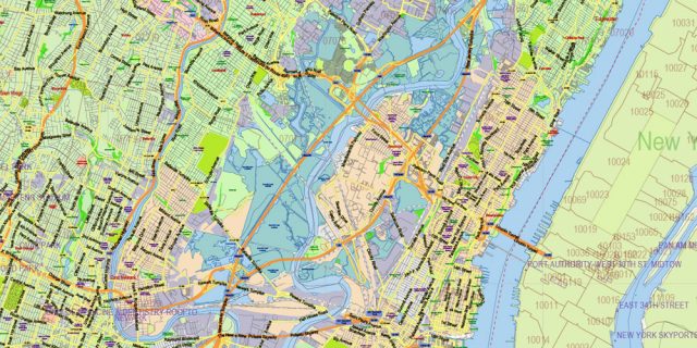 New Jersey State US Map Vector Exact State Plan High Detailed Road Map ...