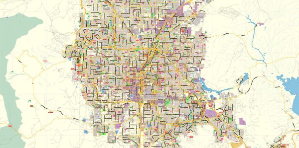 Las Vegas Nevada Us Map Vector Exact City Plan Low Detailed Street Map Editable Adobe 7214