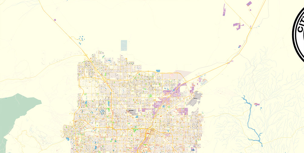 Las Vegas Nevada US Map Vector Exact City Plan High Detailed Street Map editable Adobe Illustrator in layers