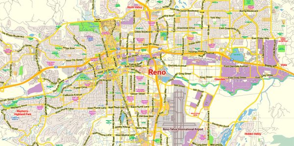 reno-nevada-us-pdf-map-vector-exact-city-plan-low-detailed-street-map