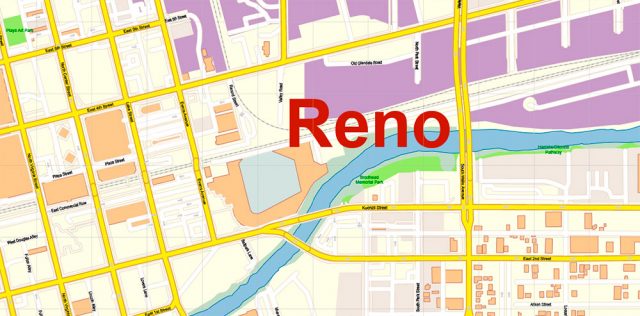 Downtown Reno Street Maps