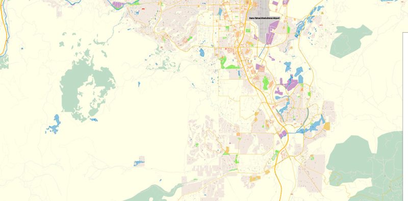 Reno Nevada US Map Vector Exact City Plan High Detailed Street Map editable Adobe Illustrator in layers