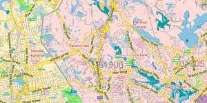 Boston Massachusetts US Map Vector Exact City Plan LOW Detailed Street ...