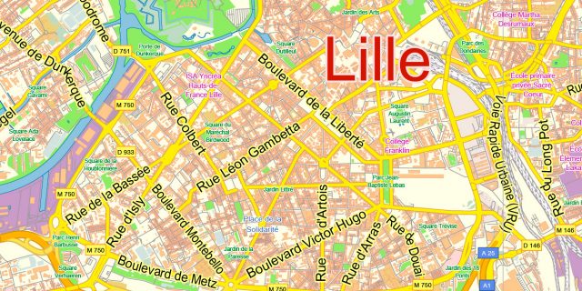 Kaart Lille Frankrijk - Vogels