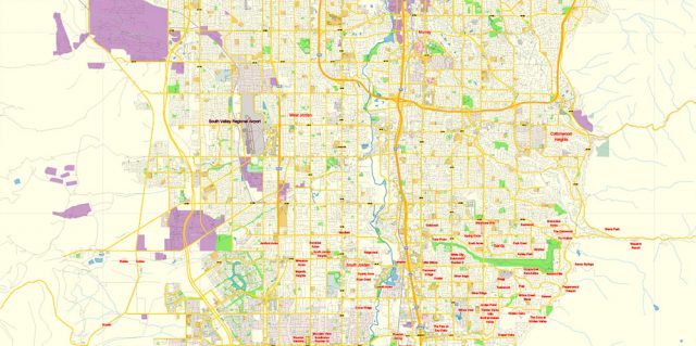 Salt Lake City Utah US Map Vector Free Editable Layered Adobe ...