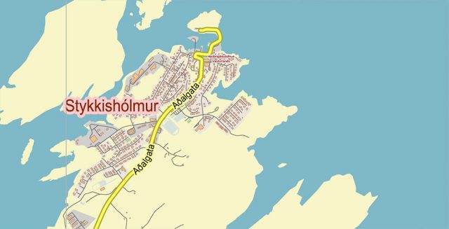 Iceland full country PDF Vector Map Accurate Road Plan High Detailed ...