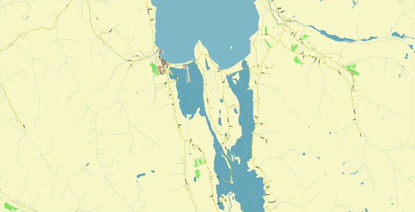 Iceland full country PDF Vector Map Accurate Road Plan High Detailed ...