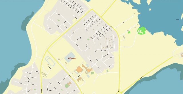Reykjavik Iceland Map Vector Accurate High Detailed City Plan editable ...