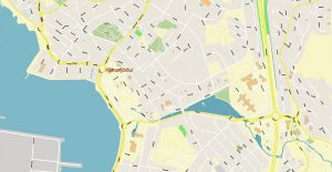Reykjavik Iceland PDF Vector Map Accurate High Detailed City Plan ...