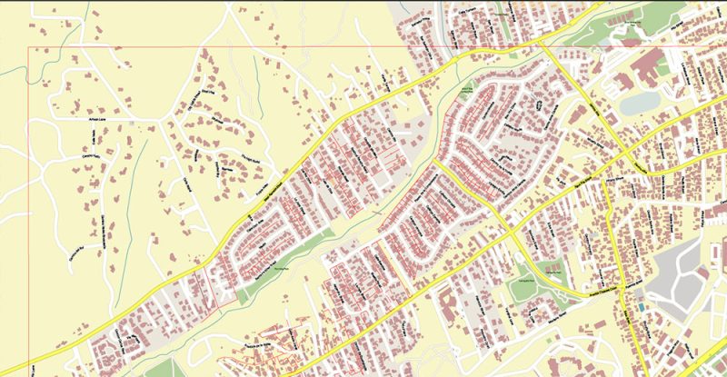 Santa Fe New Mexico US Map Vector Exact City Plan High Detailed Street Map editable Adobe Illustrator in layers
