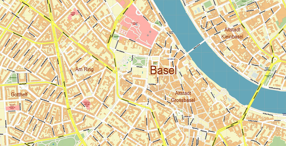 tourist map of basel switzerland